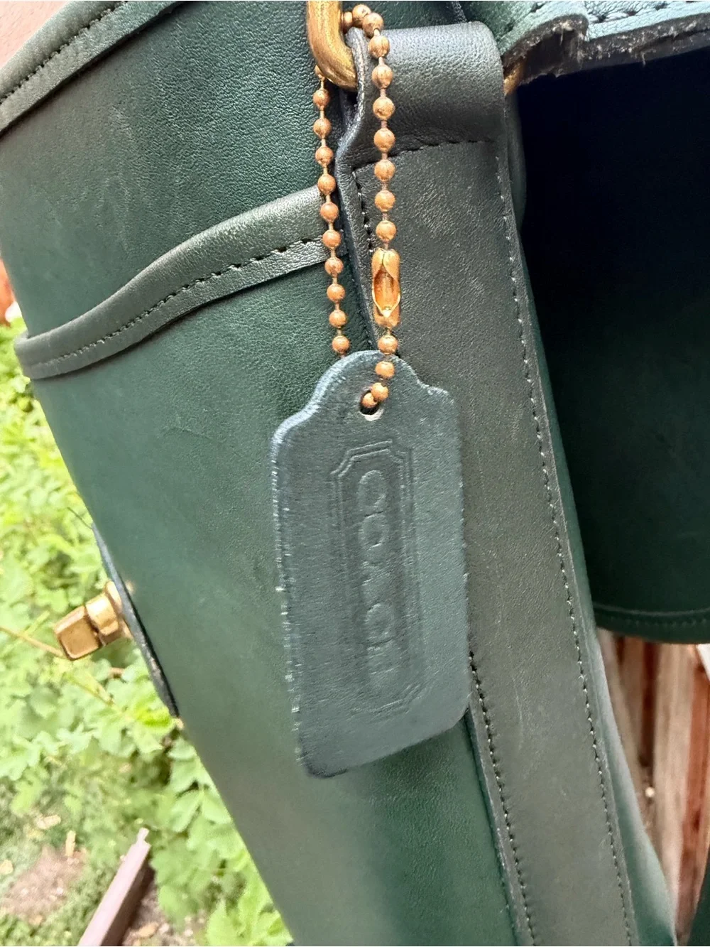 Coach Bottle Green Bradley Bucket Bag EUC